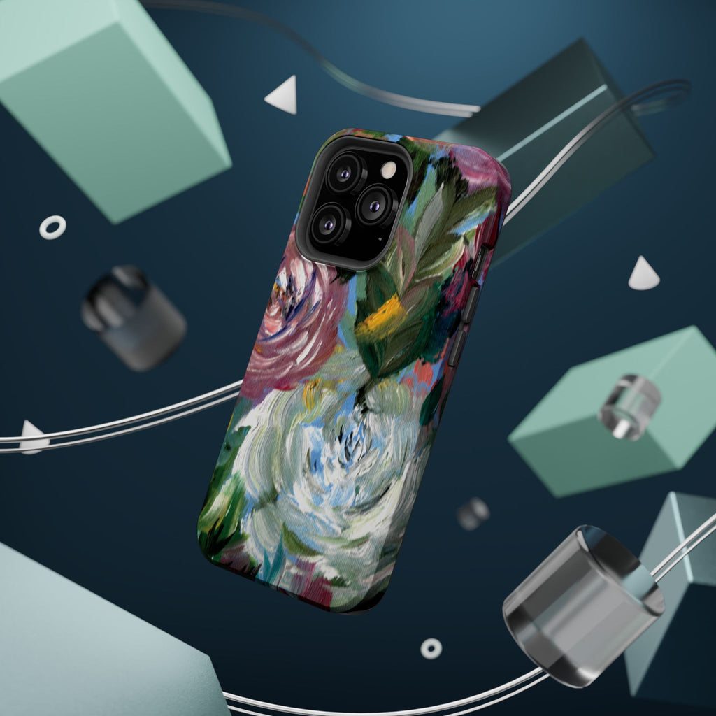 Floral Brushstroke Magnetic Impact-Resistant Phone Case