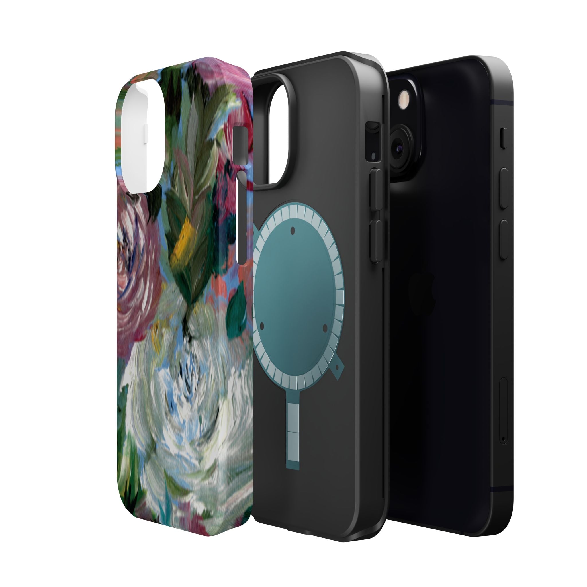 Floral Brushstroke Magnetic Impact-Resistant Phone Case