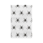 Spider Pattern Tea Towel — Black Arachnid Microfiber Kitchen Towel