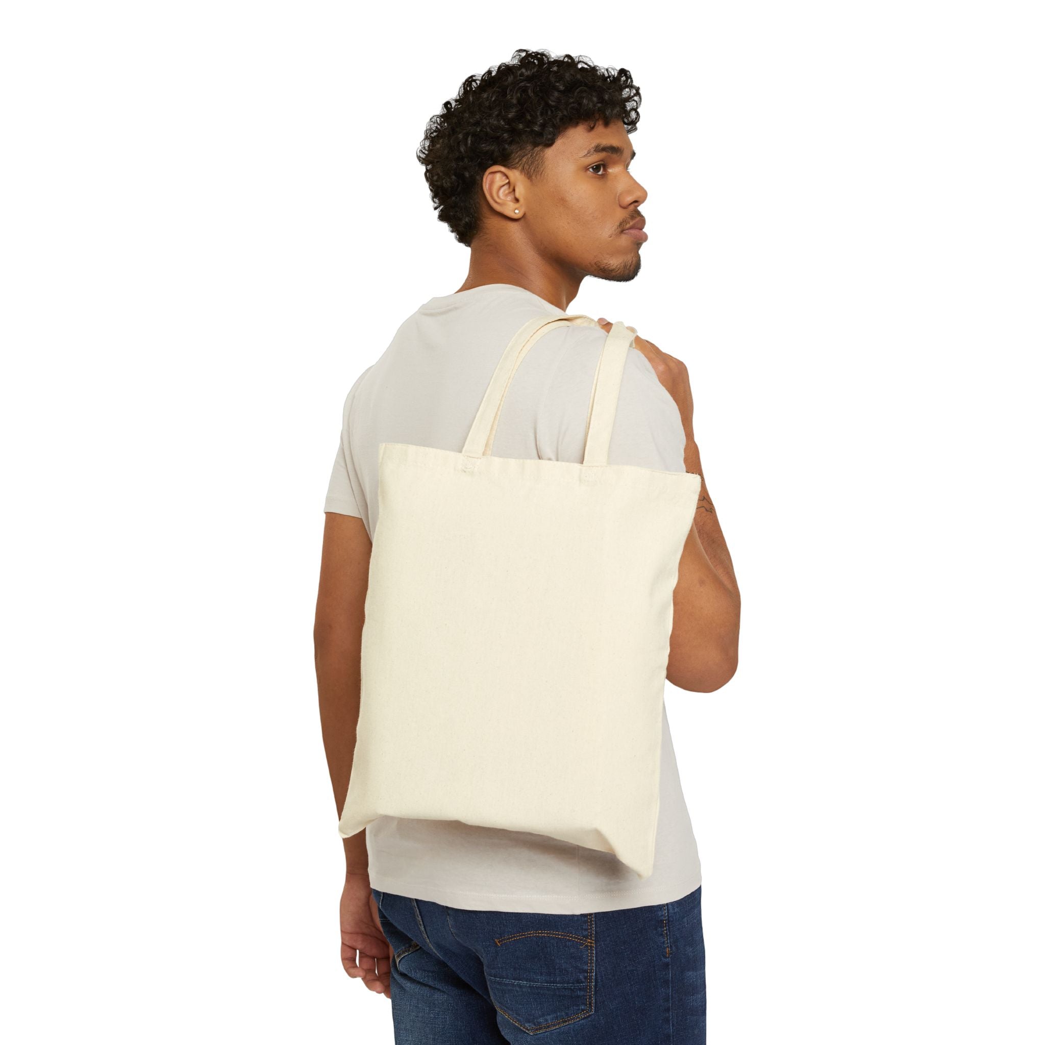 Cherry Pattern Canvas Tote Bag — Reusable Grocery & Market Bag