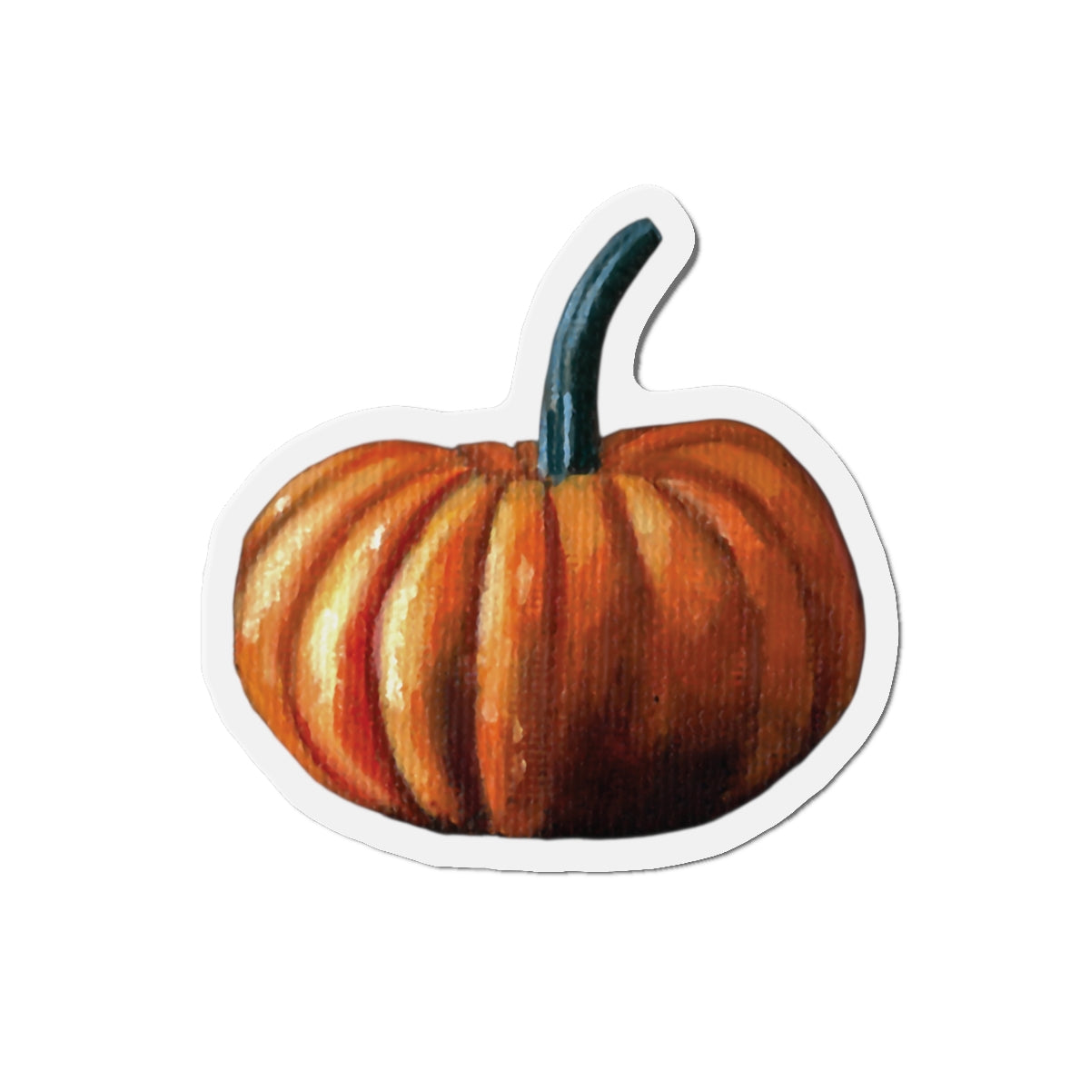 Painted Pumpkin Die-Cut Magnets | Autumn Pumpkin Refrigerator Magnet