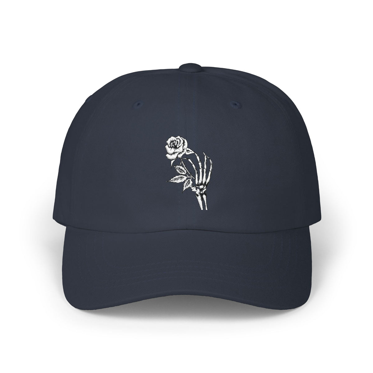 Embroidered Single Rose Dad Cap – Minimal Floral Baseball Hat