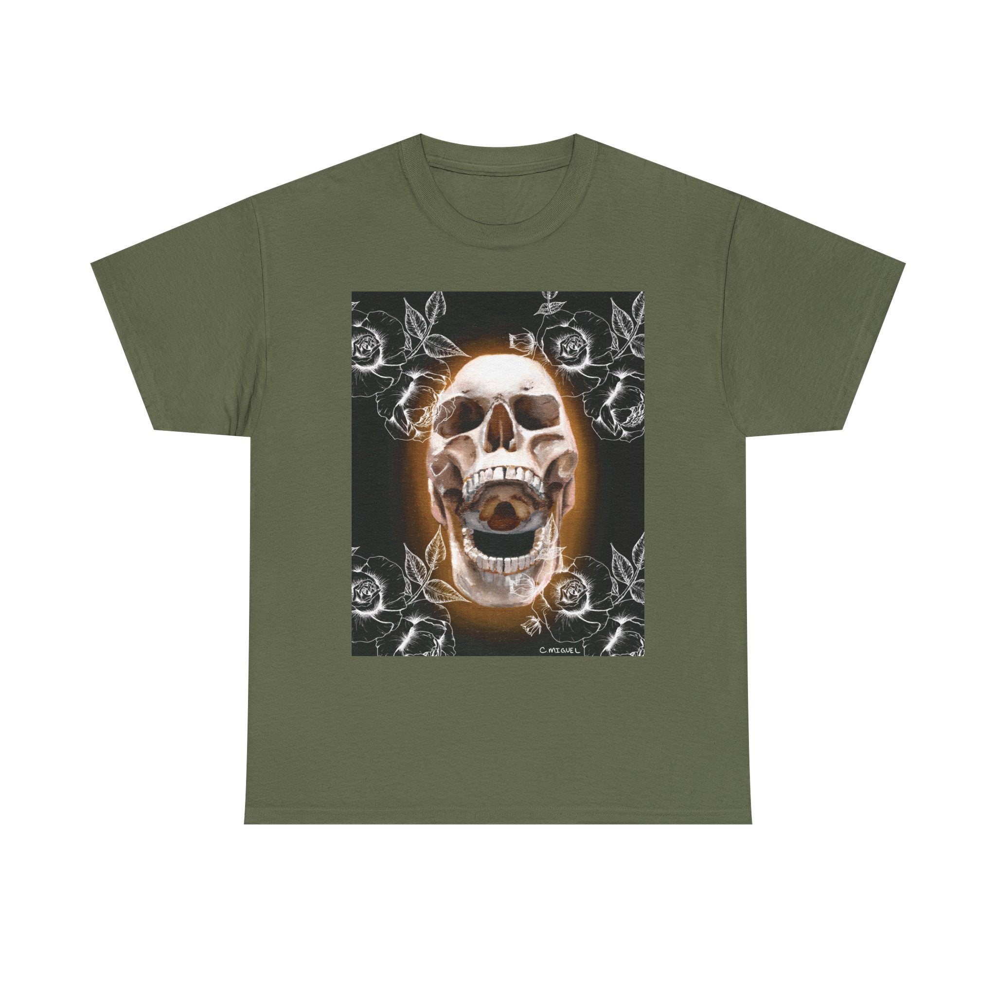 Skull Glow T‑Shirt — Vintage Neon Skull Art Tee