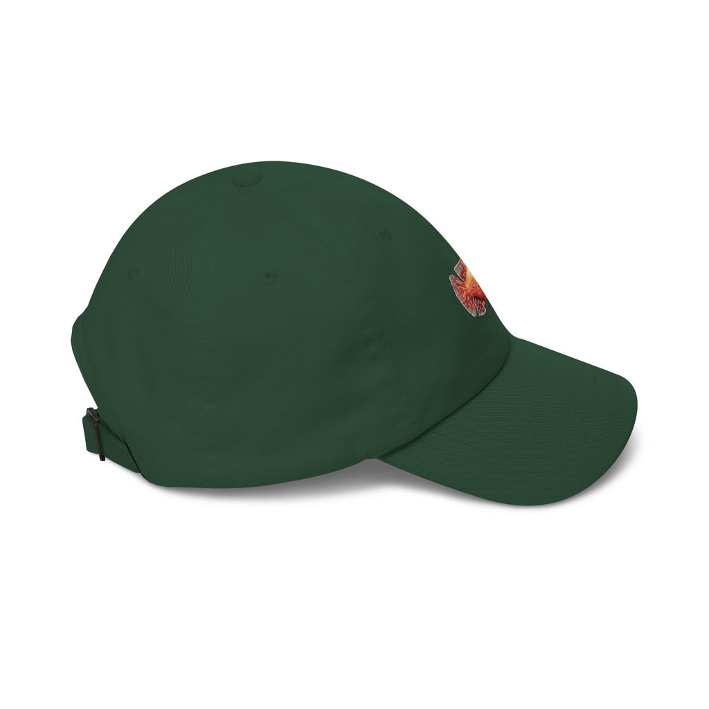 Fish Dad Cap — Red Tropical Fishing Hat