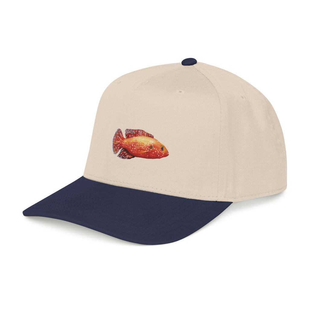 Orange Tropical Fish - Mid Profile Baseball Cap
