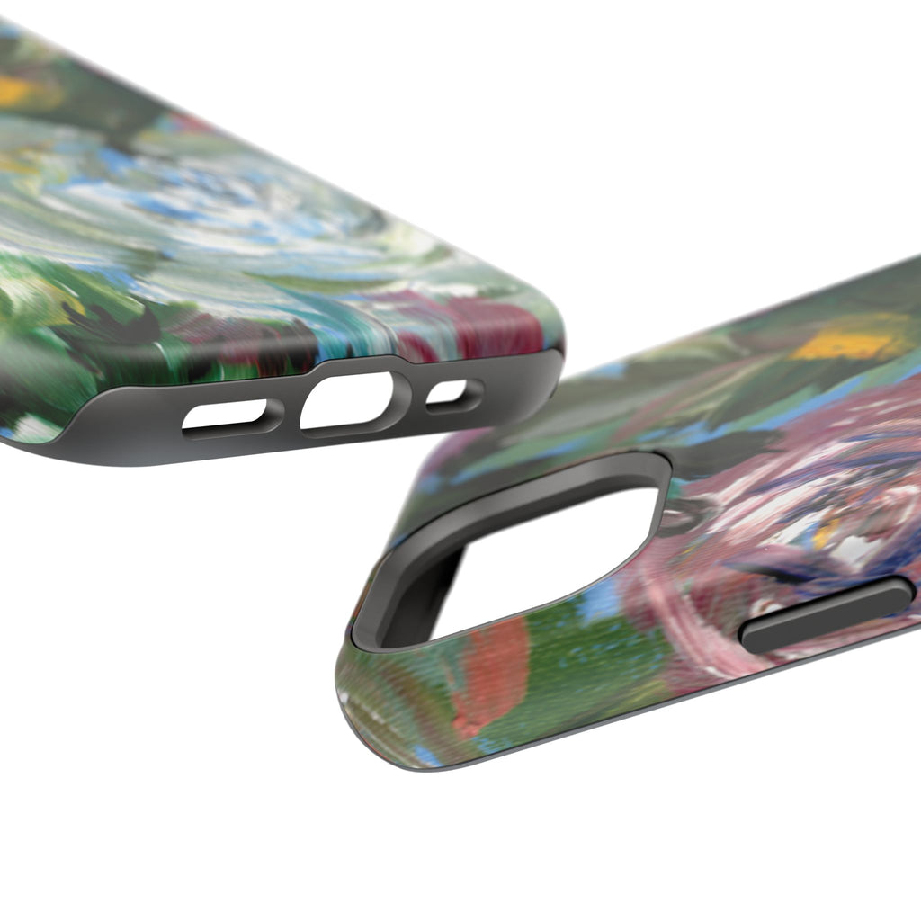 Floral Brushstroke Magnetic Impact-Resistant Phone Case