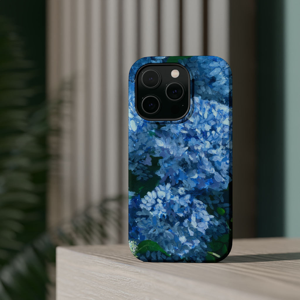Blue Hydrangea Magnetic Impact-Resistant Phone Case