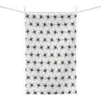 Absorbent Spider Pattern Tea Towel — Black Arachnid Microfiber Kitchen Towel