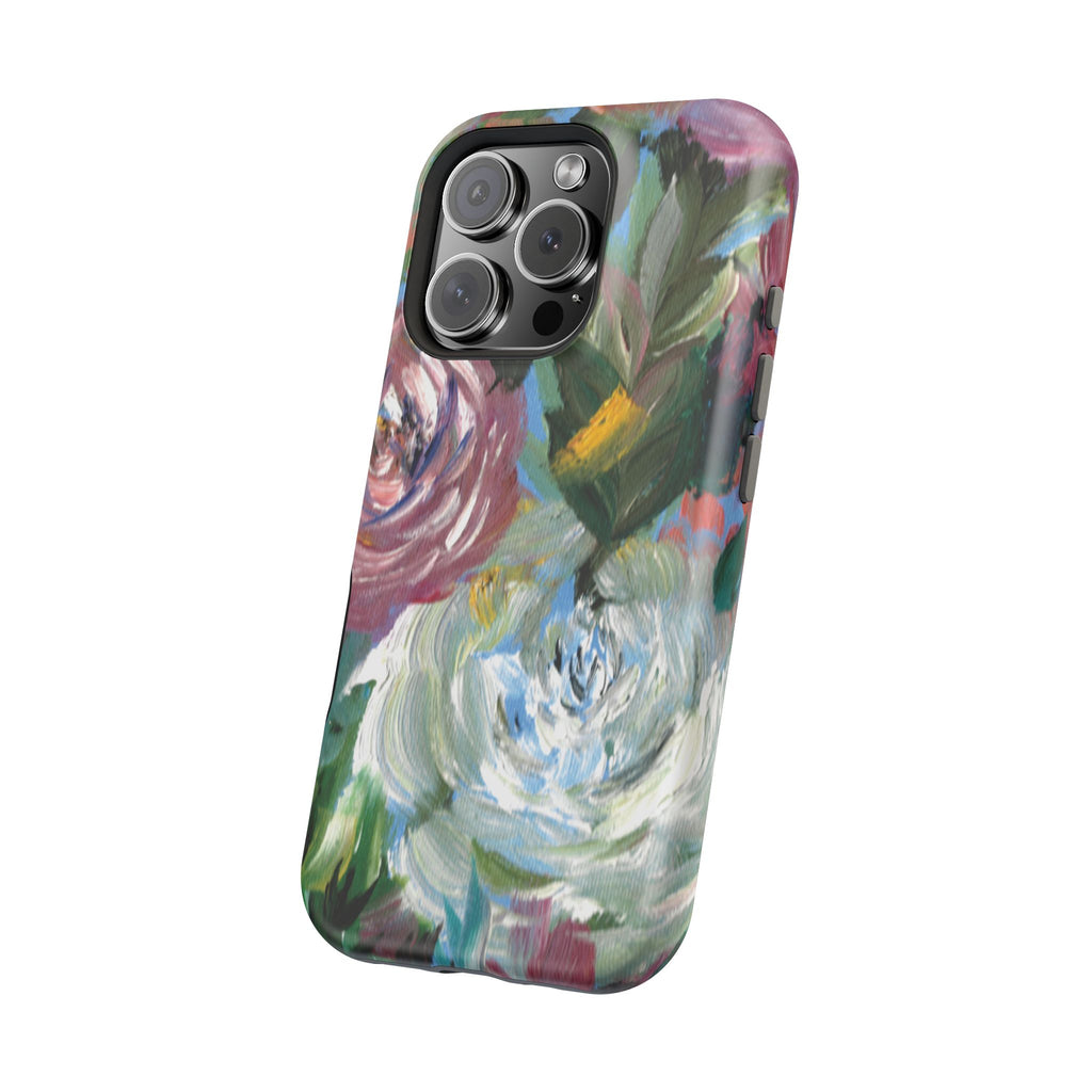 Floral Brushstroke Magnetic Impact-Resistant Phone Case