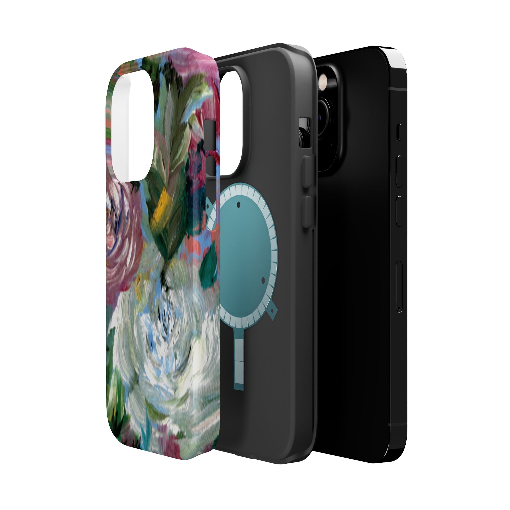 Floral Brushstroke Magnetic Impact-Resistant Phone Case