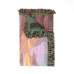 Sunset Seascape Woven Blanket — Coastal Throw with Beach Horizon Design