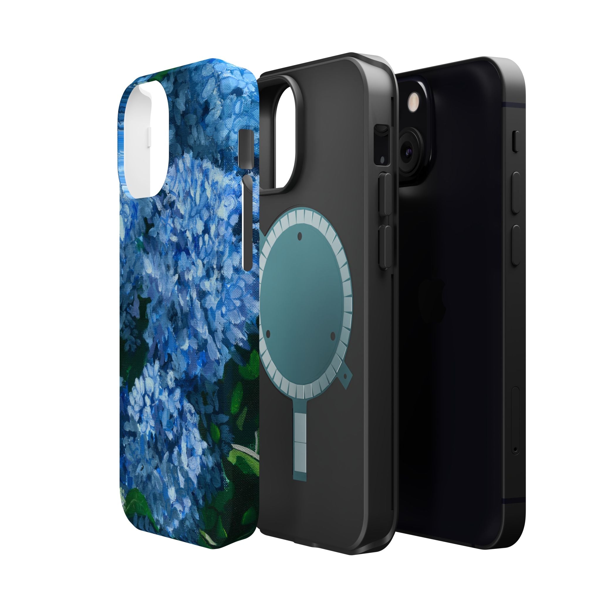 Blue Hydrangea Magnetic Impact-Resistant Phone Case