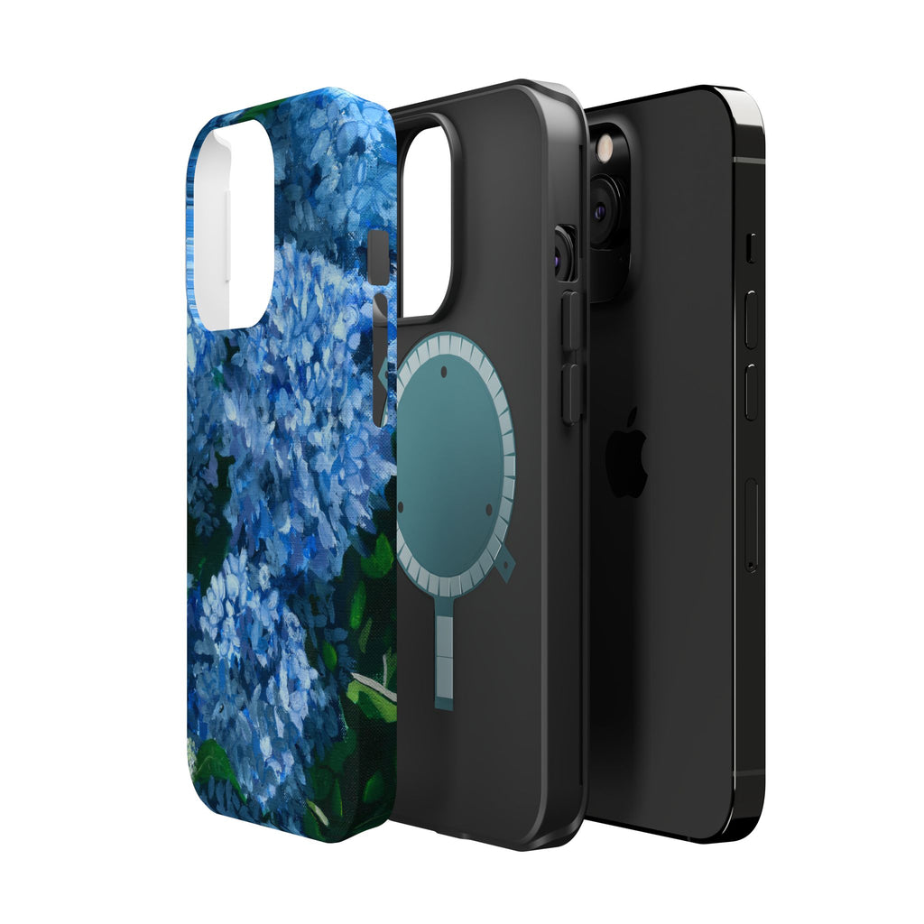 Blue Hydrangea Magnetic Impact-Resistant Phone Case