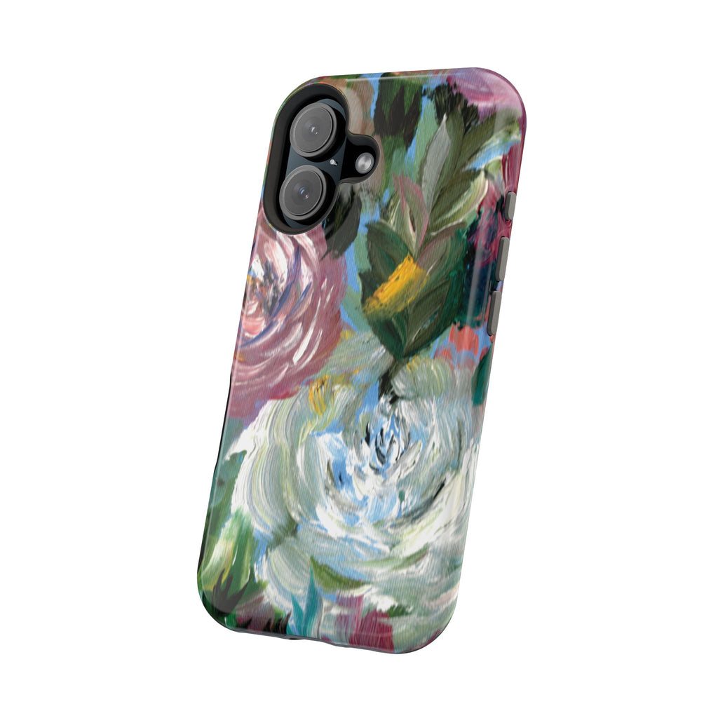 Floral Brushstroke Magnetic Impact-Resistant Phone Case