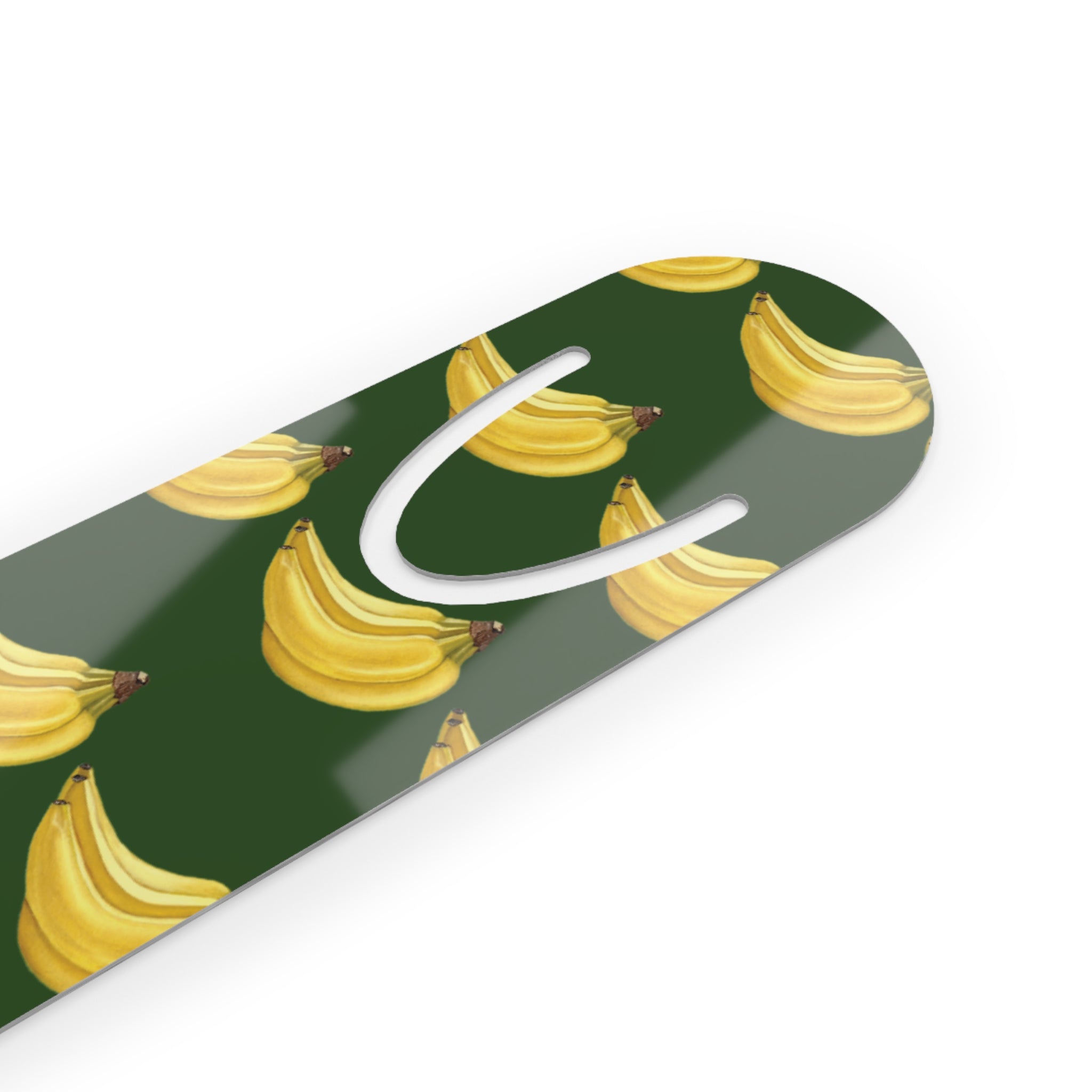 Banana Pattern Metal Bookmark — Fun Tropical Bookmarker for Readers