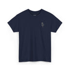 Skeleton Rose Pocket Tee — Cotton T‑Shirt