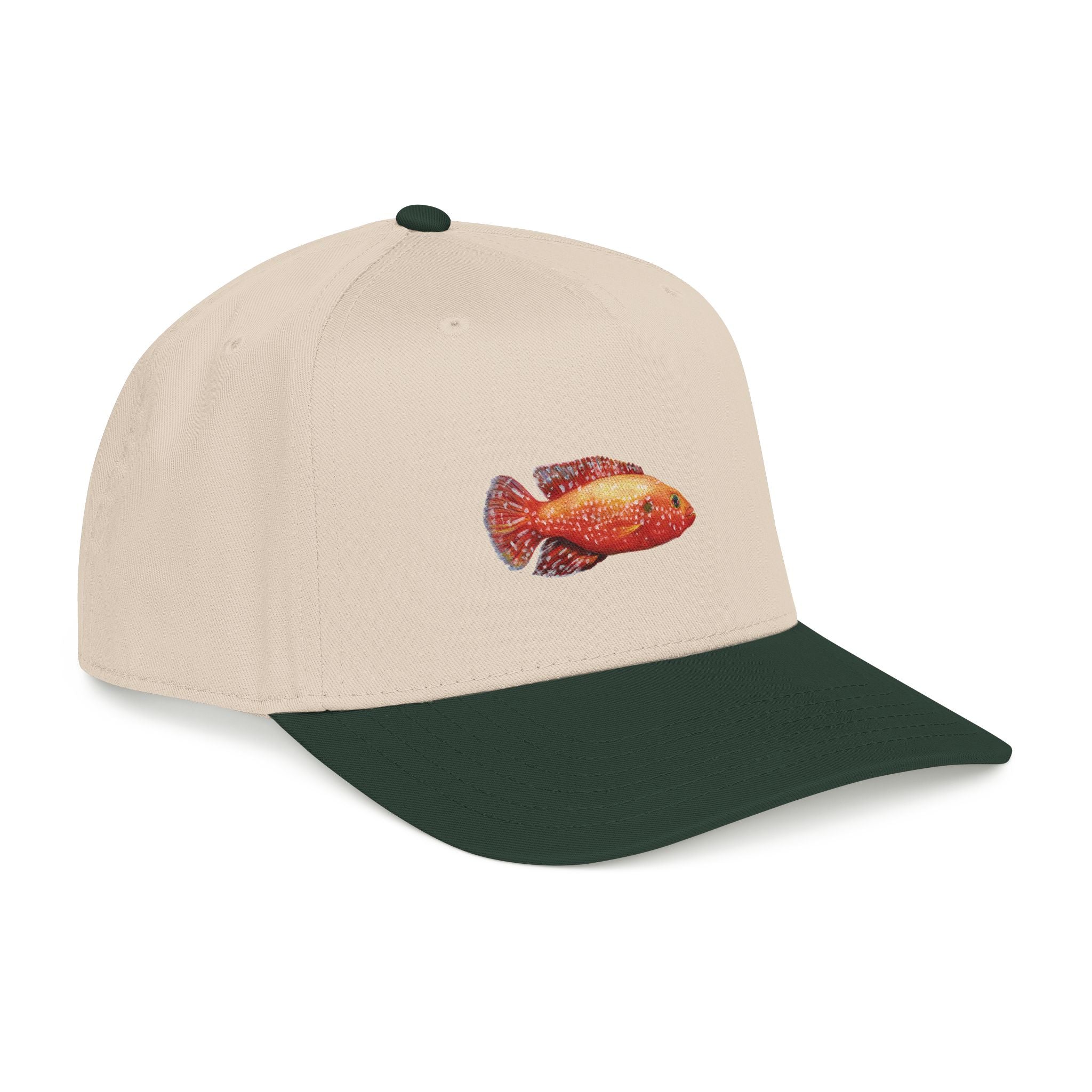 Orange Tropical Fish - Mid Profile Baseball Cap