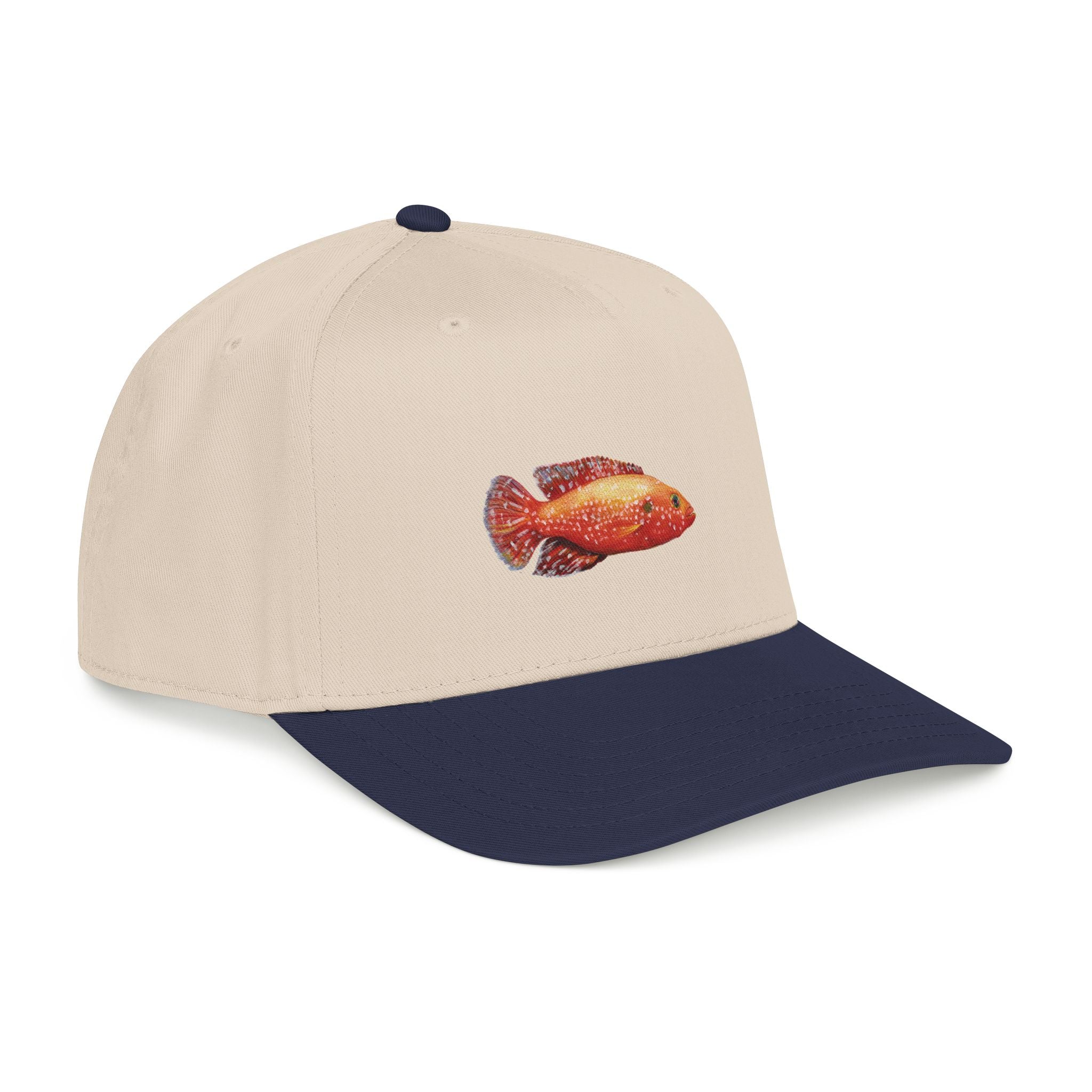 Orange Tropical Fish - Mid Profile Baseball Cap