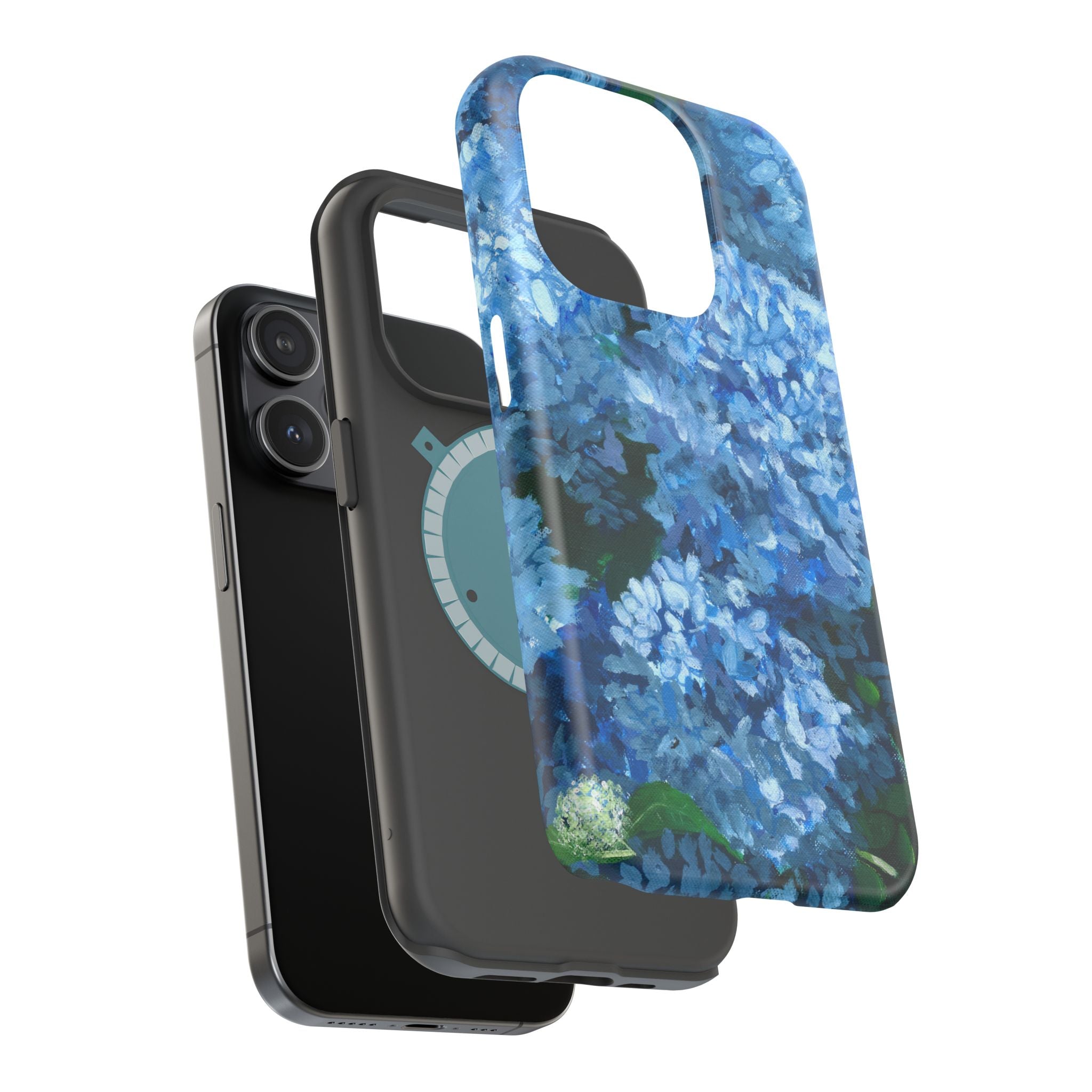 Blue Hydrangea Magnetic Impact-Resistant Phone Case