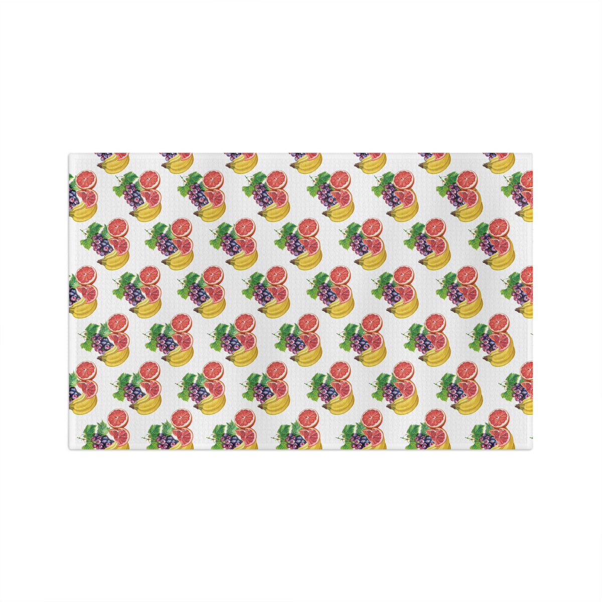 Absorbent Fruit Pattern Microfiber Tea Towel — Grapefruit, Banana & Grape Kitchen Towel