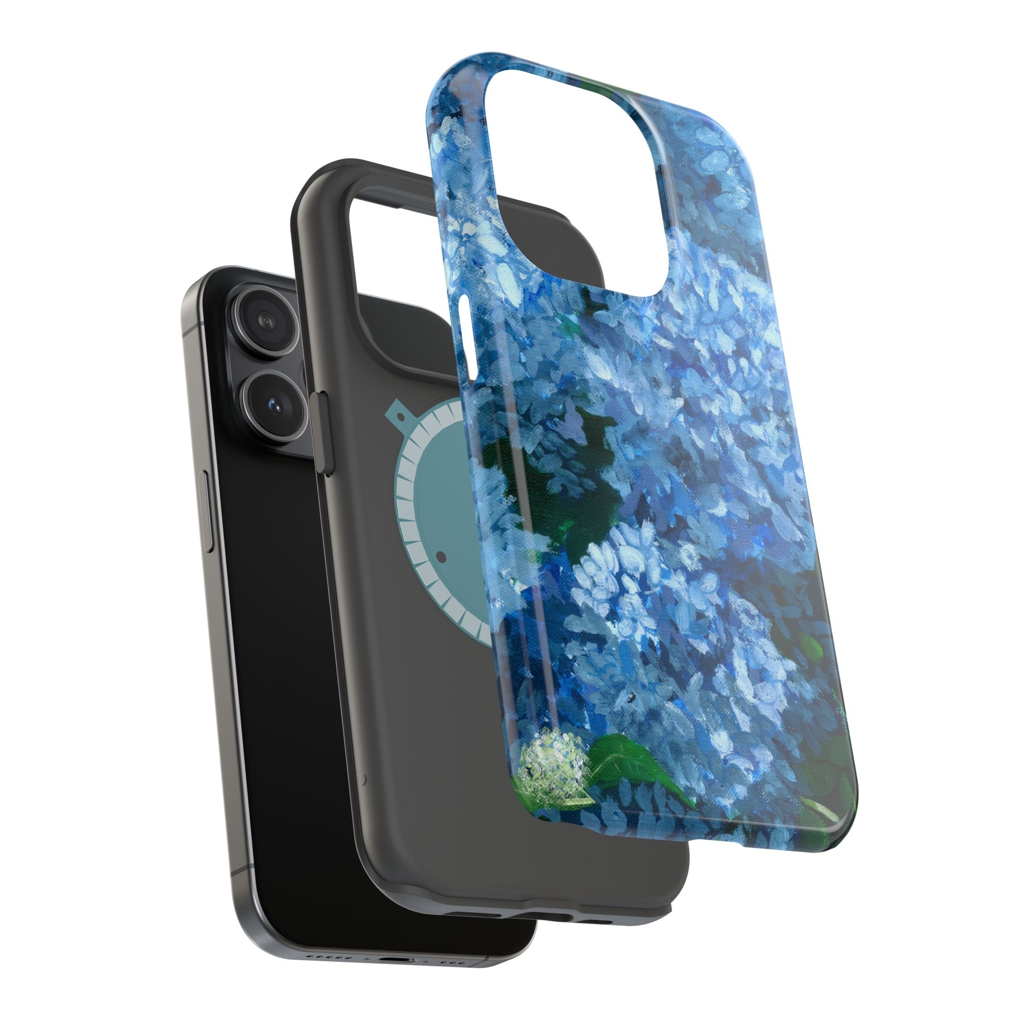 Blue Hydrangea Magnetic Impact-Resistant Phone Case