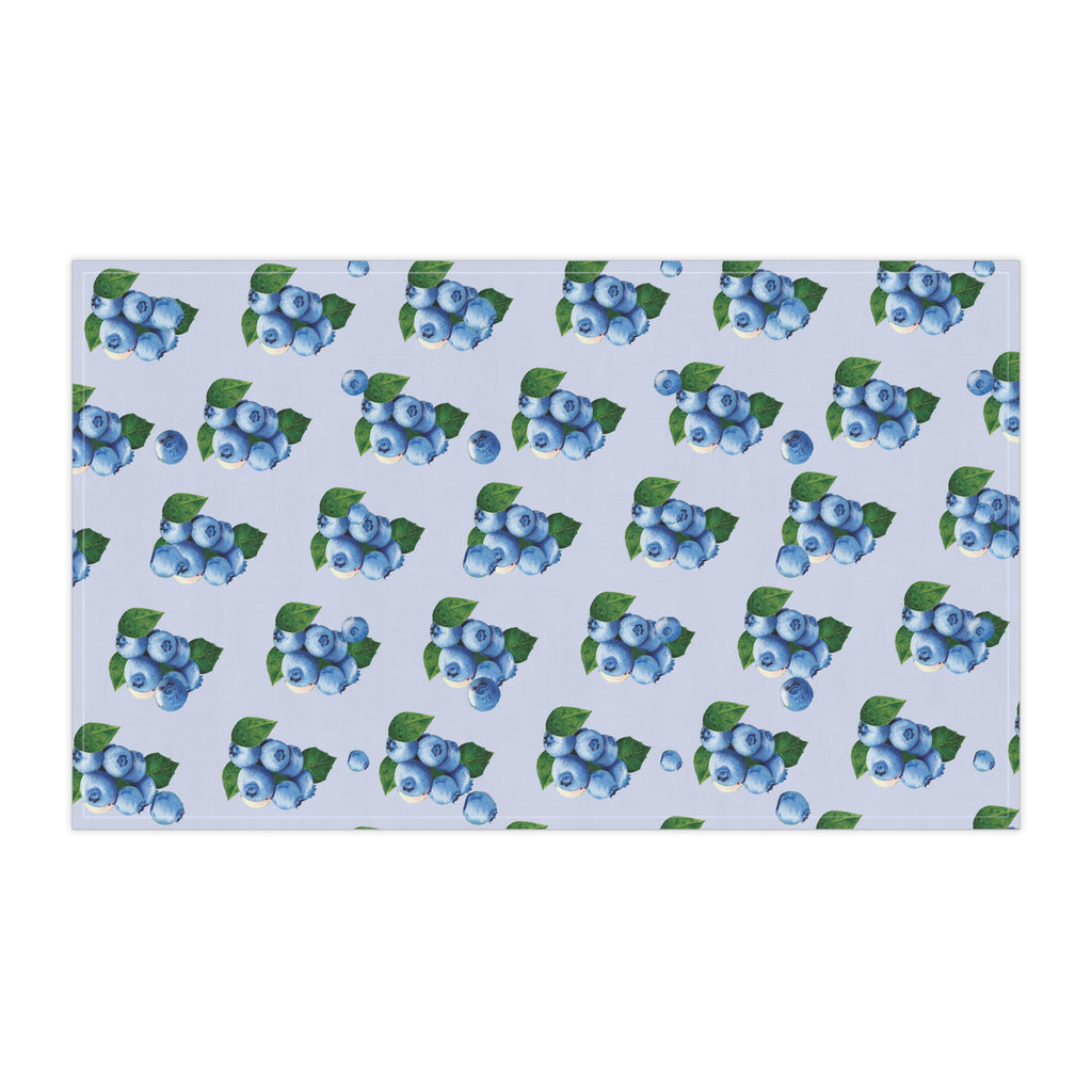 Cotton Twill Blueberry Pattern Tea Towel — Decorative Cotton Kitchen Towel