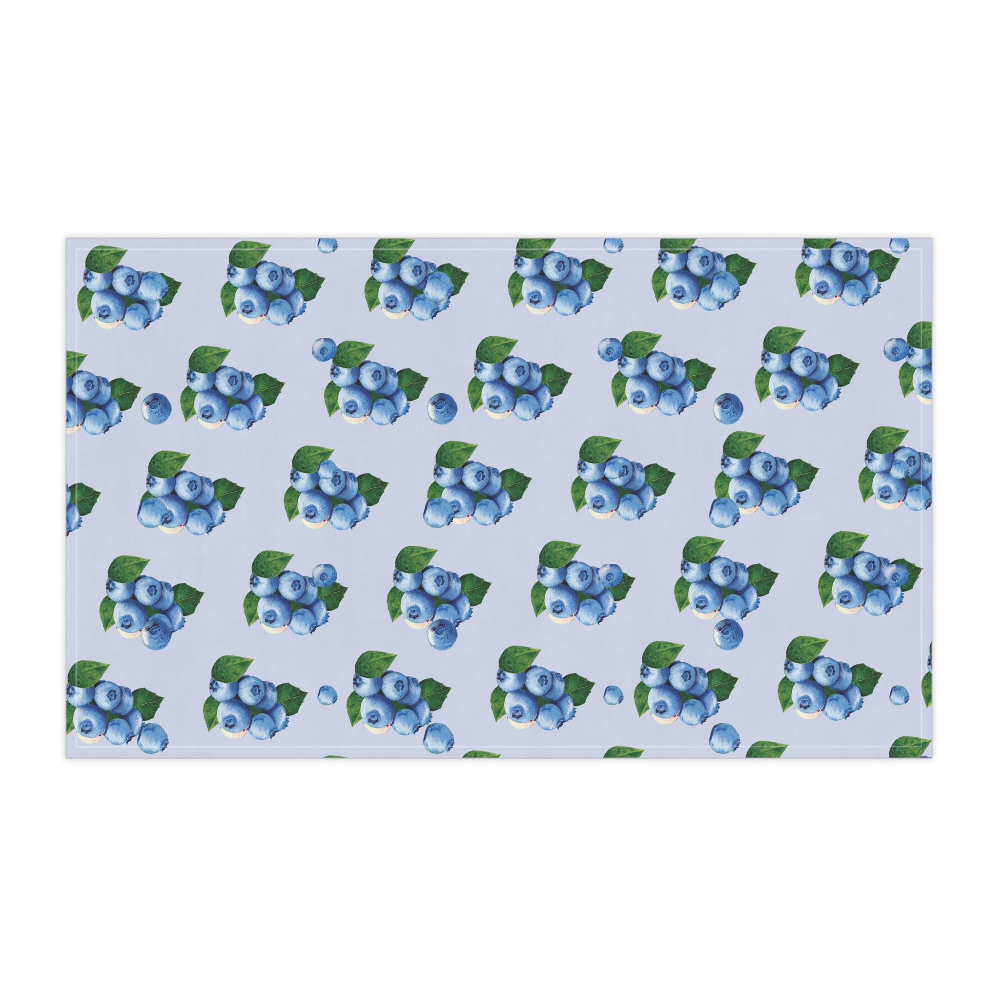 Cotton Twill Blueberry Pattern Tea Towel — Decorative Cotton Kitchen Towel