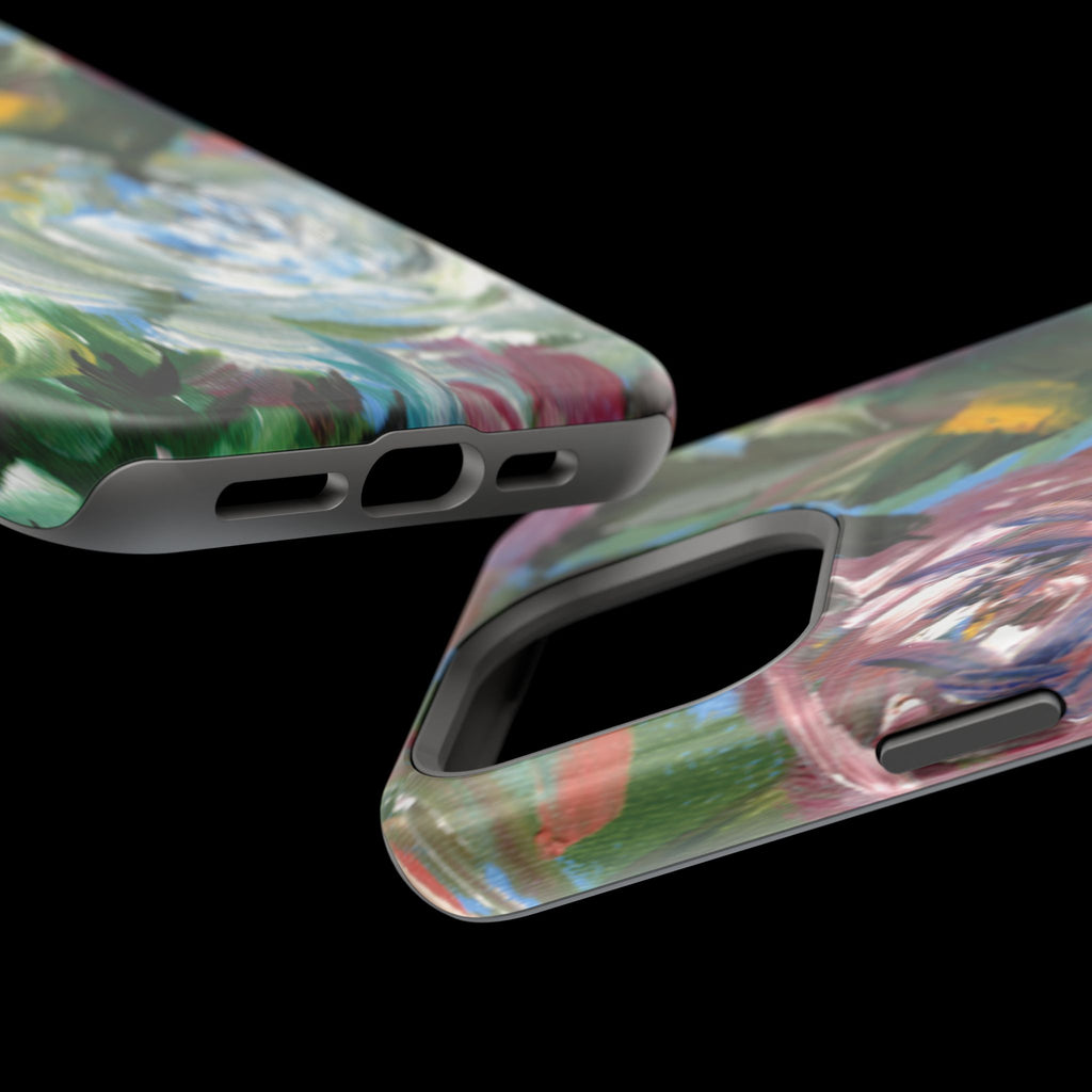 Floral Brushstroke Magnetic Impact-Resistant Phone Case
